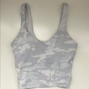 Lululemon Athletica Gray and White Camouflage Tank Top